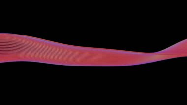 Siyah Arkaplanda Soyut Değişen Gradyan Çizgileri