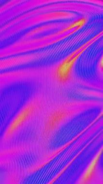 Neon Tonları ile Soyut Vibrant Gradyan Dalgaları