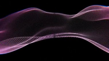 Siyah Arkaplanda Soyut Mavi Kurdele