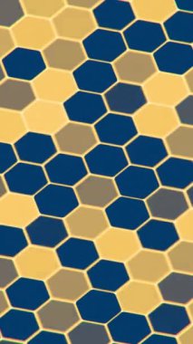 Altıgen arkaplanının 3 boyutlu oluşturucusu