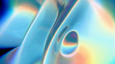 Gradyan Yansımalı Soyut Cam Heykel