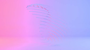 Abstract Neon Curves and Lines in Gradient Light clipart