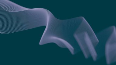 Yumuşak, dalgalı dalga çizgileri ince bir gök mavisi eğiminde, zarif, modern bir his ve havadar hareketle soyut ve minimal bir tasarım oluşturur.