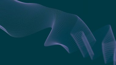 Yumuşak, dalgalı dalga çizgileri ince bir gök mavisi eğiminde, zarif, modern bir his ve havadar hareketle soyut ve minimal bir tasarım oluşturur.