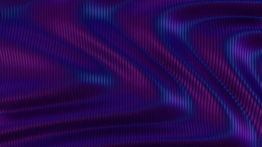 Pembe, mor ve maviyle dönen metalik dalgalar sıvı çizgileri ve canlı enerjisiyle dinamik ve soyut bir tasarım yaratır.