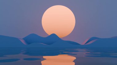 Aylı, güneşli ve bulutlu soyut bir arkaplan.