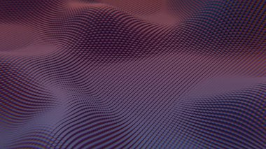 Pembe ve sarı karelerdeki akışkan mozaik illüzyonlar dinamik bir dalga deseni oluşturur, renk bozulması ve sinerjiyi modern, gelecekçi estetik olarak birleştirir.