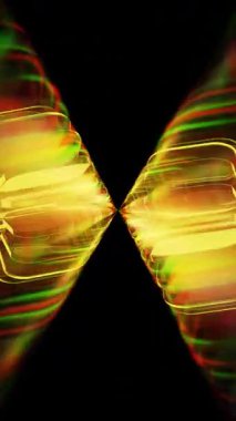 Parlak neon ışıklı dalga arkaplanı