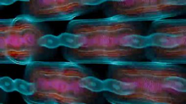 bir mavi ve kırmızı dalga deseni