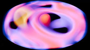 Siyah arkaplanı olan dairesel bir nesne