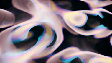 Beyaz ve pembe kıvrımlı siyah bir arka plan.