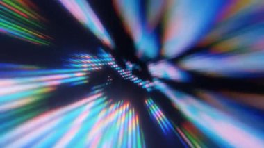 Karanlıkta renkli bir ışık.