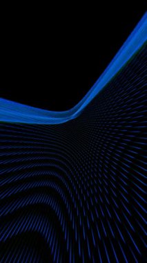 Siyah arkaplanı olan koyu mavi bir dalga arkaplanı