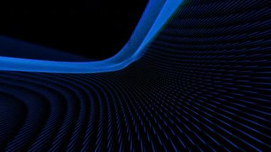 Çizgi ve eğrileri olan mavi soyut bir arkaplan