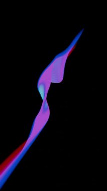 Neon çizgilerinin soyut arkaplanı. 3 Boyutlu Hazırlama