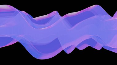 Siyah arkaplanda mor bir dalga