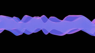 Siyah arkaplanda mor bir dalga