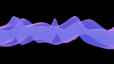 Siyah arkaplanda mavi bir dalga