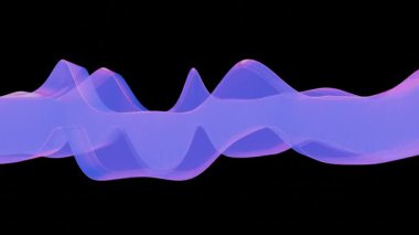 Siyah arkaplanda mavi bir dalga