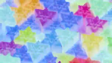 Birçok küçük yıldızlı renkli soyut arkaplan