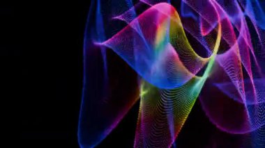 Siyah bir arkaplanda renkli bir ışık resmi