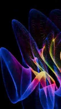 Renkli, soyut, soyut bir çiçek resmi