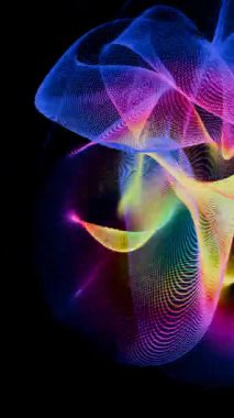 Siyah arkaplanı olan renkli bir beyin.