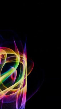 Renkli çizgileri olan siyah bir arkaplan