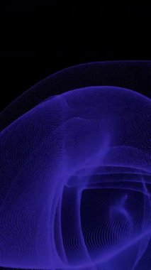 Siyah arkaplanda mavi dalga deseni