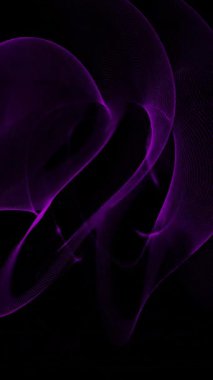 Siyah arkaplanda mor dalga deseni