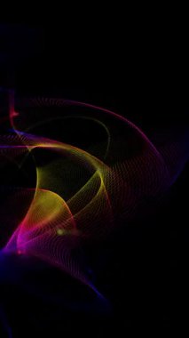 Renkli çizgileri olan siyah bir arkaplan