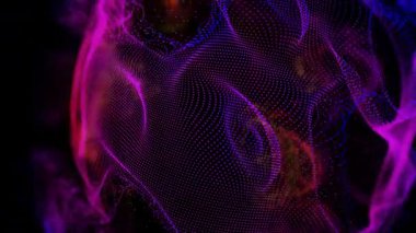 Mor ve kırmızı ışıklı bir küre.