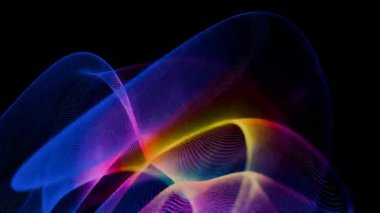 Siyah bir arkaplanda renkli bir ışık resmi