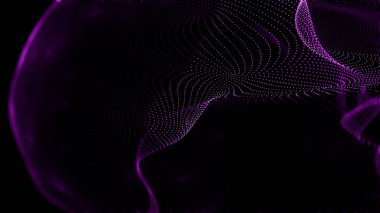 Siyah arkaplanı olan mor bir küre