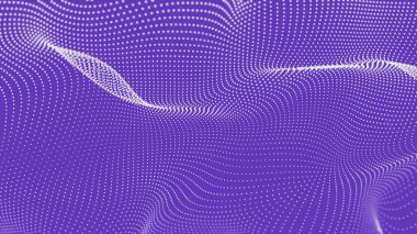 Beyaz noktalı dalga desenli mor bir arkaplan