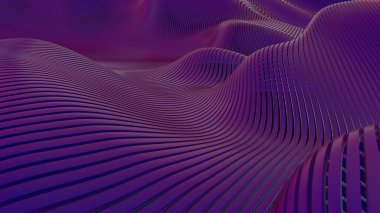 Çizgiler ve eğrilerle mor bir arkaplan
