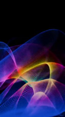 Siyah bir arkaplanda renkli soyut bir tasarım