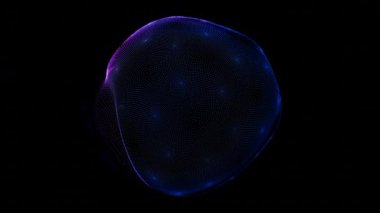 Renkli neon dalgalı siyah bir arkaplan