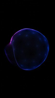 mor ve mavi dalga desenli siyah bir arkaplan