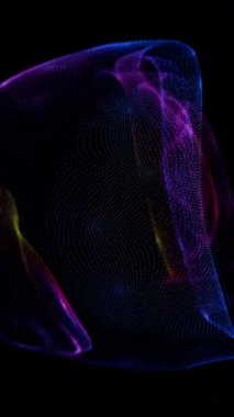 Siyah arkaplanı olan renkli bir nesne