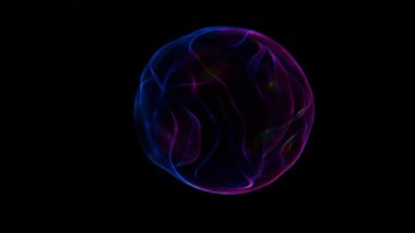 Siyah arkaplanı olan bir küre