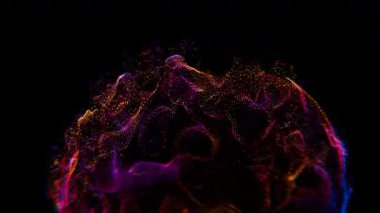 Karanlıkta bir denizanasının yakın çekimi.