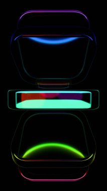 Siyah arkaplanı olan bir gözlük.