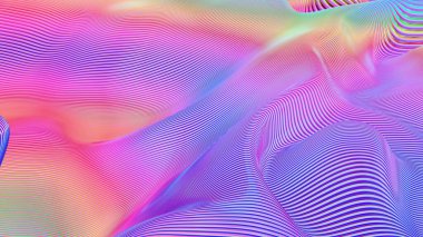 Renkli Soyut Dalga Çizgileri Arkaplanı