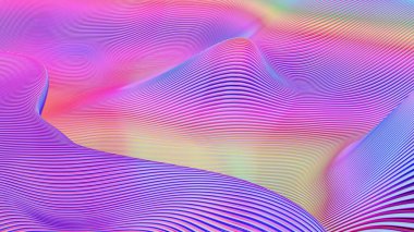 Renkli soyut dalgalar desen