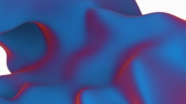 Soyut Mavi ve Kırmızı Dalga Şablonu