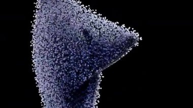 Karanlık arkaplanda akan soyut parçacıklar