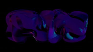 Siyah bir zemin üzerinde akan pürüzsüz soyut dalga çizgileri.