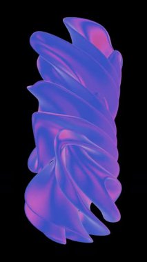 Siyah bir zemin üzerinde akan pürüzsüz soyut dalga çizgileri.