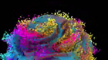 Siyah bir zemin üzerinde akan pürüzsüz soyut dalga çizgileri.